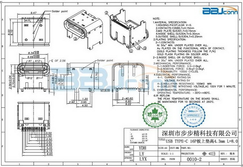 type-c大电流连接器-1