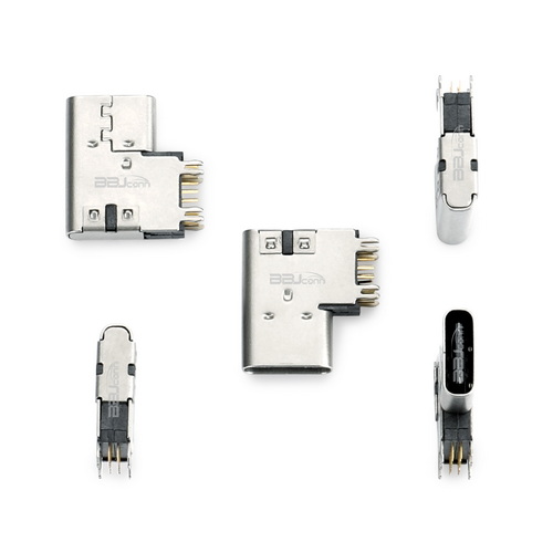 Type-C 14PIN母座 侧插L=14.0 不垫高带后盖--UC.01.44-4K-0001